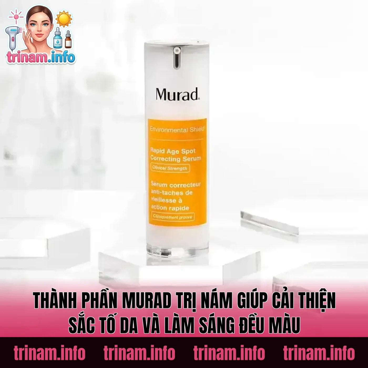 Thành phần Murad trị nám giúp cải thiện sắc tố da và làm sáng đều màu