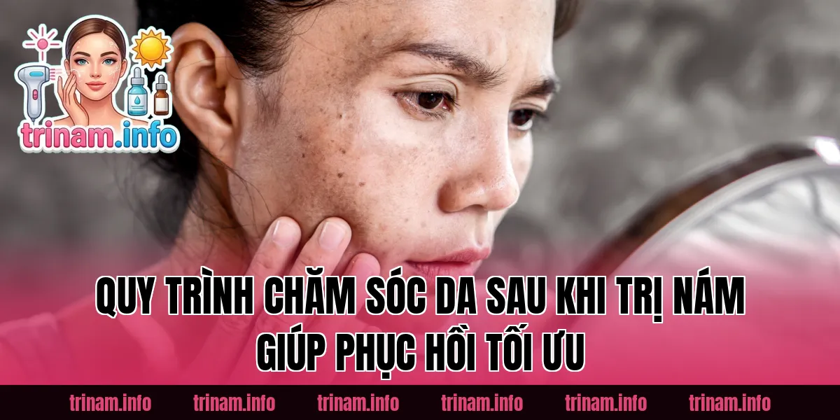 Quy trình chăm sóc da sau khi trị nám giúp phục hồi tối ưu
