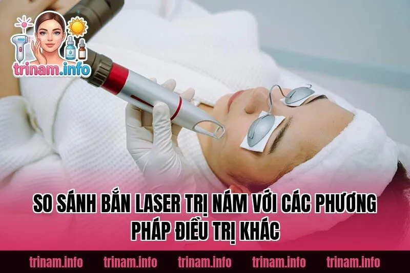 So sánh bắn laser trị nám với các phương pháp điều trị khác